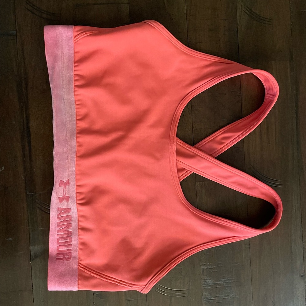Under Armour Women's Vibrant Coral Sports Bra
